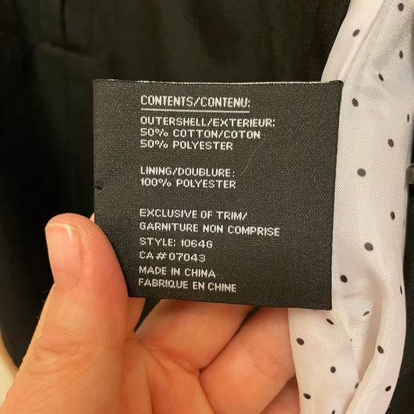 Simon Chang Black Trench Coat | Size 6 - Picture 8 of 8